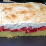 Erdbeer Fanta Kuchen mit 150g Mehl und in 10 Minuten zubereitet1