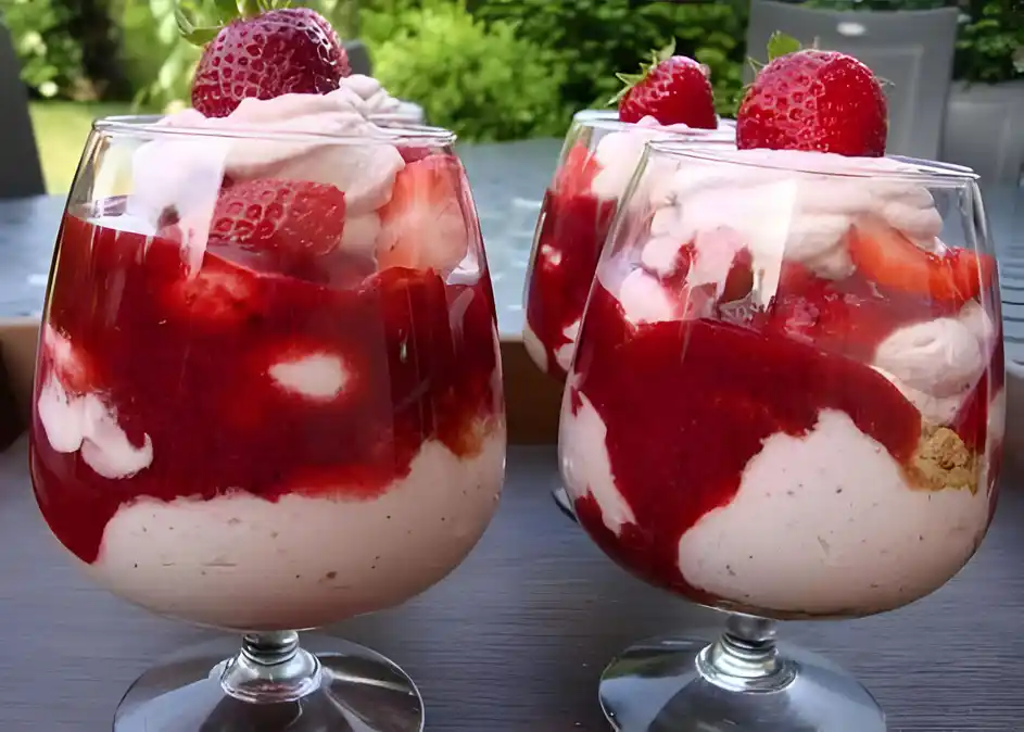 Erdbeer Quarkdessert in nur 3 Minuten gezaubert wie ich es liebe