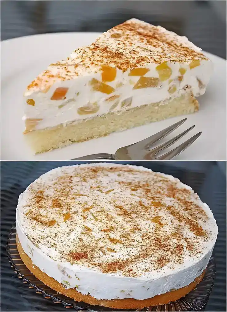 Fantakuchen in 10 Minuten ich nehme dafur nur 3 Dosen Pfirsiche