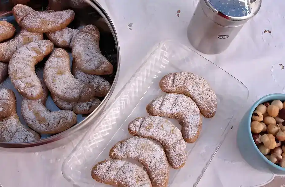 Halbmonde mit Haselnüssen im Thermomix