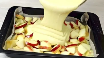 Ich nehme nur 7 Aepfel und backe den Apfelkuchen in 5 Minuten im Ofen1