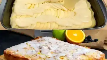 Italienischer Apfelkuchen in 5 bis 10 Minuten bereit fuer den Ofen W2xEX 2.5x