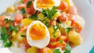 Kalorienarme Moehren Ragout mit Ei W2xEX 4x 2n