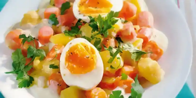 Kalorienarme Moehren Ragout mit Ei W2xEX 4x 2n