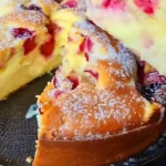 Kirschkuchen mit Vanillepudding 1 Glas Sauerkirschen schnell fertig1