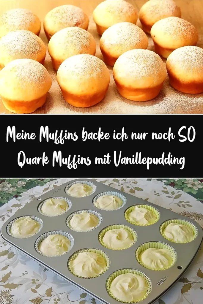 Meine Muffins backe ich nur noch SO, Quark Muffins mit Vanillepudding 1 Meine Muffins backe ich nur noch SO Quark Muffins mit Vanillepudding