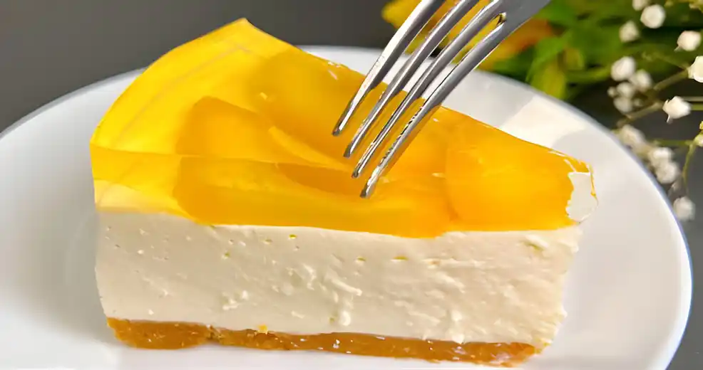 Quarkkuchen ohne Backen mit 200 g Butterkekse in 10 Minuten zubereitet