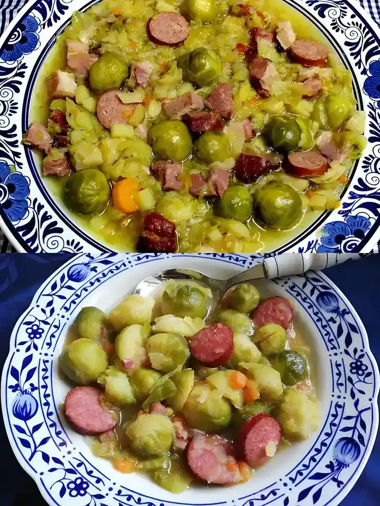 Rosenkohleintopf mit 350 g Kartoffeln wie unsere Oma es immer gekocht hat