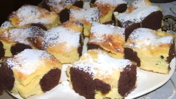 Tag und Nacht Kuchen mit 50 g Walnuessen in 15 Minuten im Ofen1