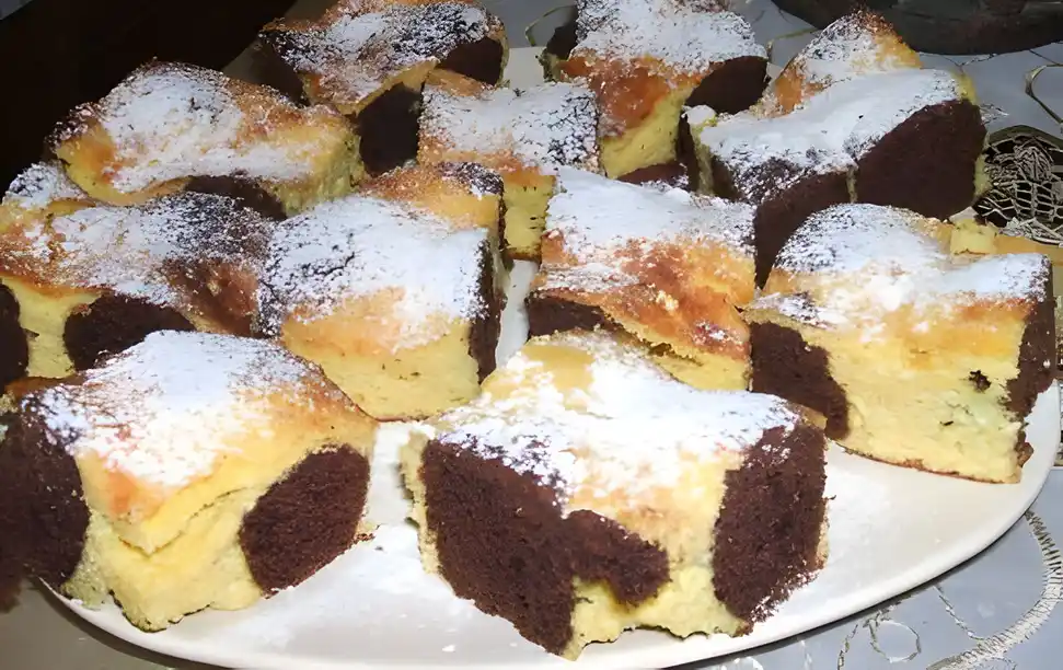 Tag und Nacht Kuchen mit 50 g Walnüssen in 15 Minuten im Ofen