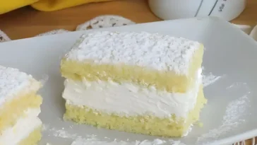 Zitrone Schnitten mit 500 ml Mascarpone in 20 Minuten gebacken1