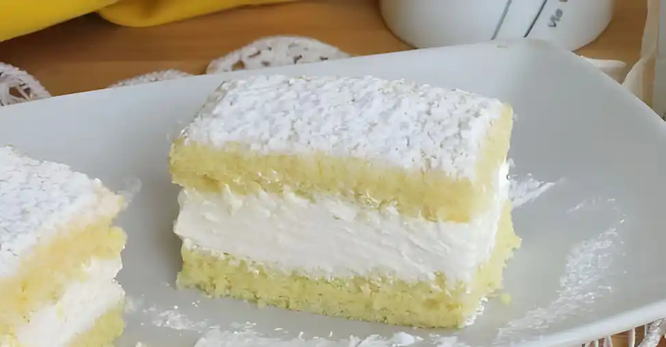 Zitrone Schnitten mit 500 ml Mascarpone in 20 Minuten gebacken
