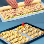 Alles was ihr braucht ist 4 Zutaten Blaetterteig Stangen mit Schinken W2xEX 2.5x