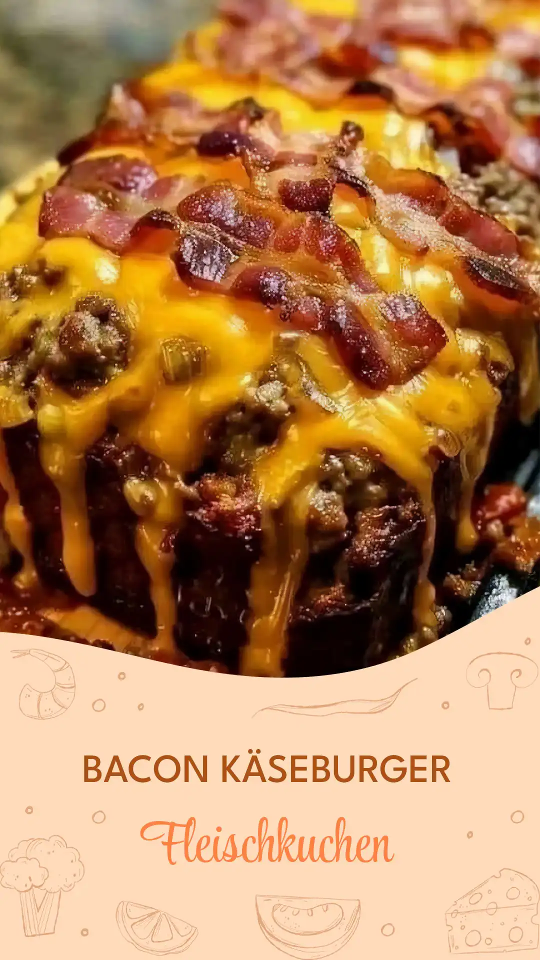 Bacon Käseburger-Fleischkuchen 1 Bacon Kaeseburger Fleischkuchen pin