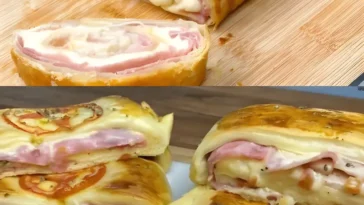 Blaetterteigstrudel mit Schinken und Kaese in 10 Minuten W2xEX 2.5x
