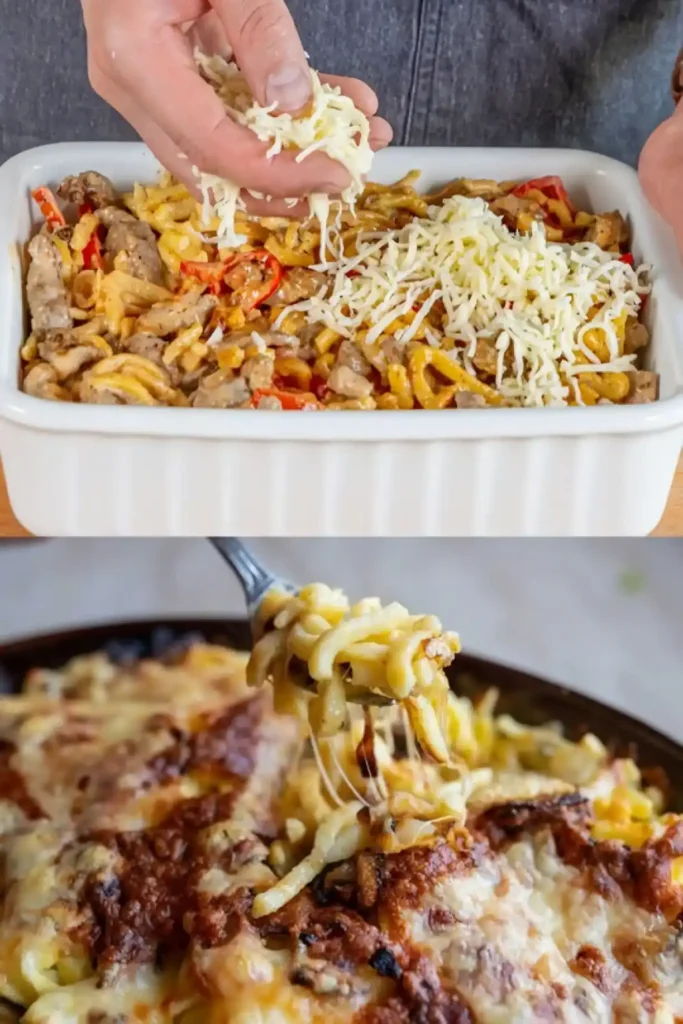 Das ist Saulecker, Gyros Spätzle Auflauf in 5 MInuten im Ofen