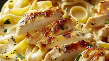Fettuccine Alfredo mit Haehnchen sowas von guuut W2xEX 2.5x