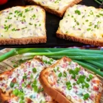 Flammkuchen Toast mit 8 Scheiben Toastbrot und 200 g Kase W2xEX 2.5x