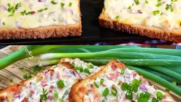 Flammkuchen Toast mit 8 Scheiben Toastbrot und 200 g Kase W2xEX 2.5x
