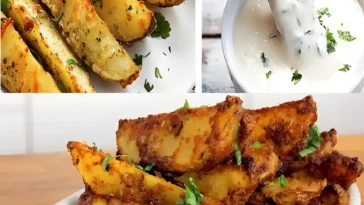 Ich brate 4 Kartoffeln und gebe 70 g Parmesan fur die Knoblauch Kartoffelecken W2xEX 2.5x