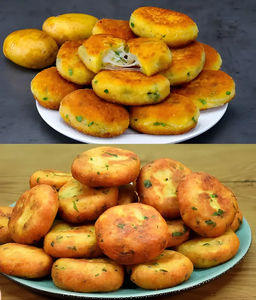 Kartoffelfrikadellen gefüllt mit Käse, die brate ich fast jede Woche
