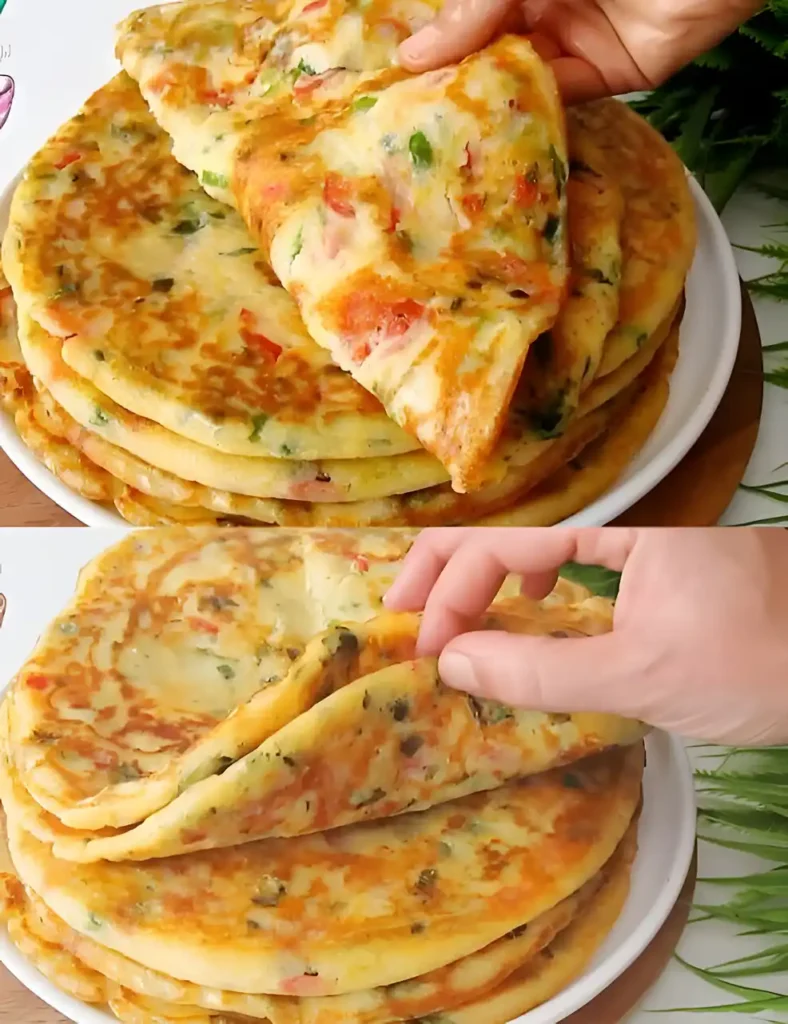 Knoblauch Pfannkuchen in 5 Minuten mit 150 g Reibekäse
