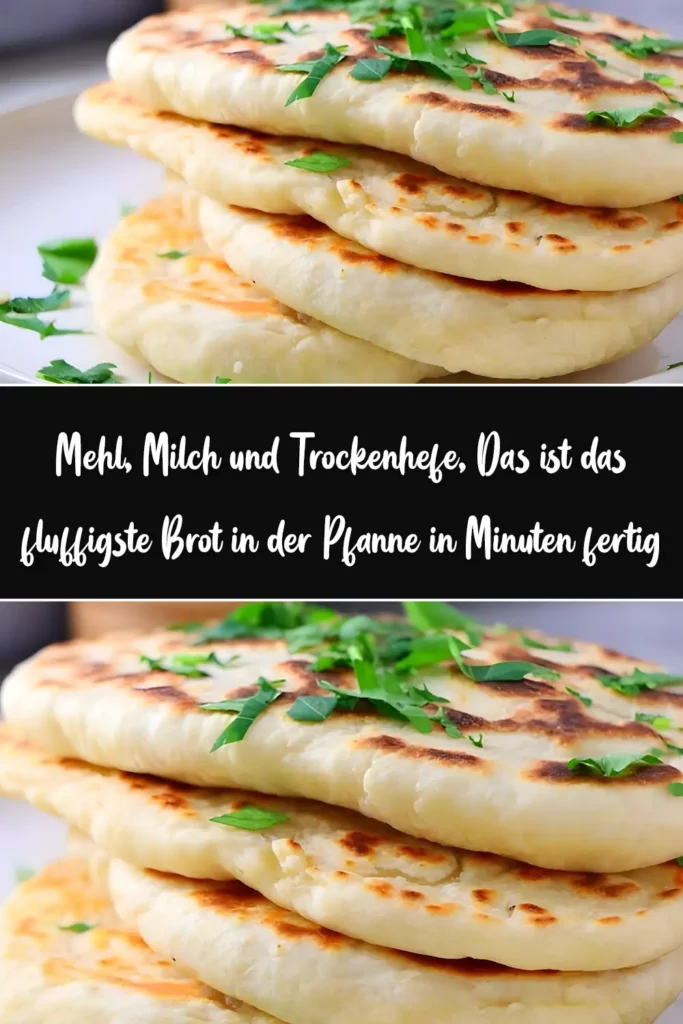 Mehl, Milch und Trockenhefe, Das ist das fluffigste Brot in der Pfanne in Minuten fertig 1 Mehl Milch und Trockenhefe Das ist das fluffigste Brot in der Pfanne in Minuten fertig
