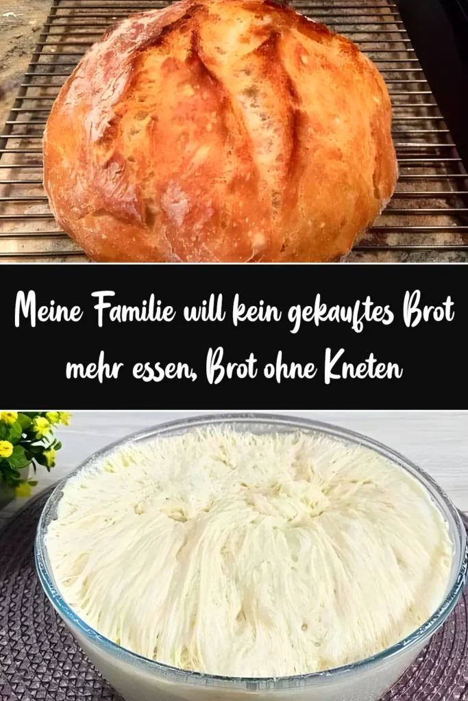 Meine Familie will kein gekauftes Brot mehr essen, Brot ohne Kneten 1 Meine Familie will kein gekauftes Brot mehr essen Brot ohne Kneten