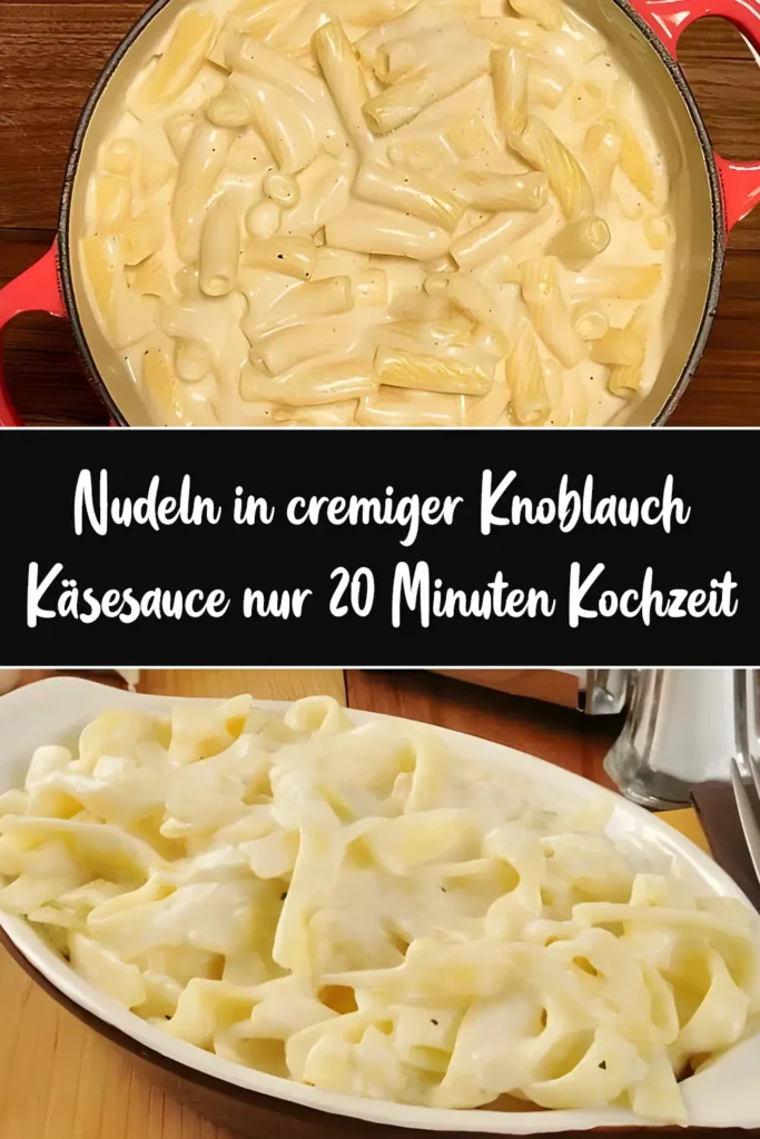 Nudeln in cremiger Knoblauch Käsesauce nur 20 Minuten Kochzeit 1 Nudeln in cremiger Knoblauch Kaesesauce nur 20 Minuten Kochzeit