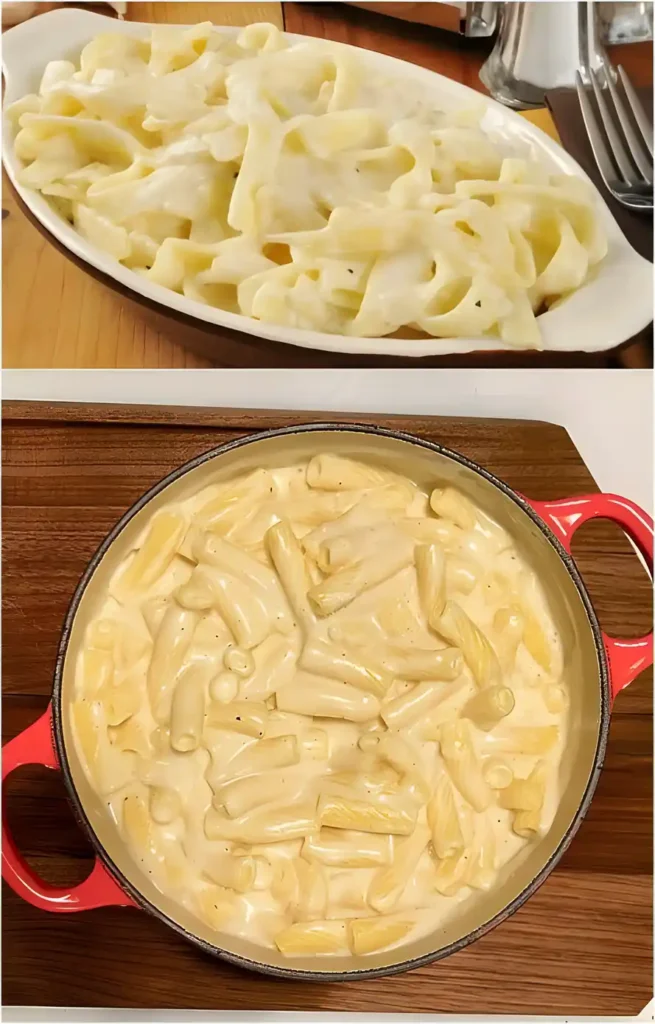 Nudeln in cremiger Knoblauch Käsesauce nur 20 Minuten Kochzeit