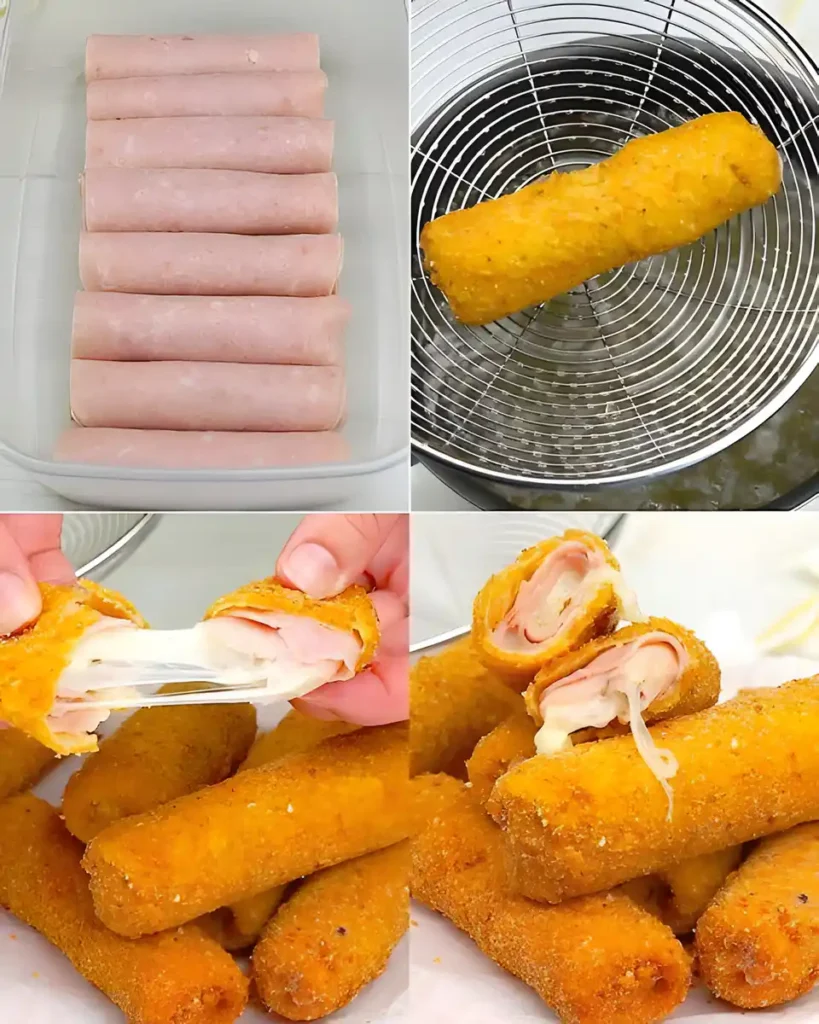 Schinkenröllchen mit Käse, schmeckt absolut jedem!