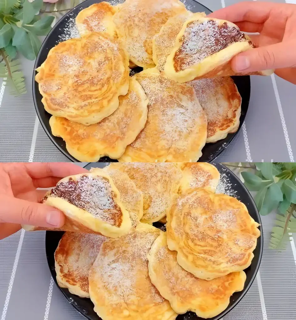 Sie brauchen Apfel und 150 ml Joghurt, Pfannkuchen in 3 Minuten zubereitet