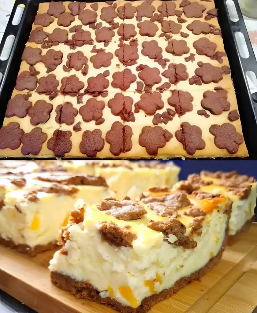 Verühren sie 1 kg Magerquark mit 350g Butter, Blechkuchen in 20 Minuten gebacken