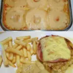 Ananas Schinken Schnitzel mit Kaese Ein tolles Gericht sehr lecker W2xEX 2.5x Q99