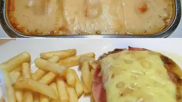 Ananas Schinken Schnitzel mit Kaese Ein tolles Gericht sehr lecker W2xEX 2.5x Q99