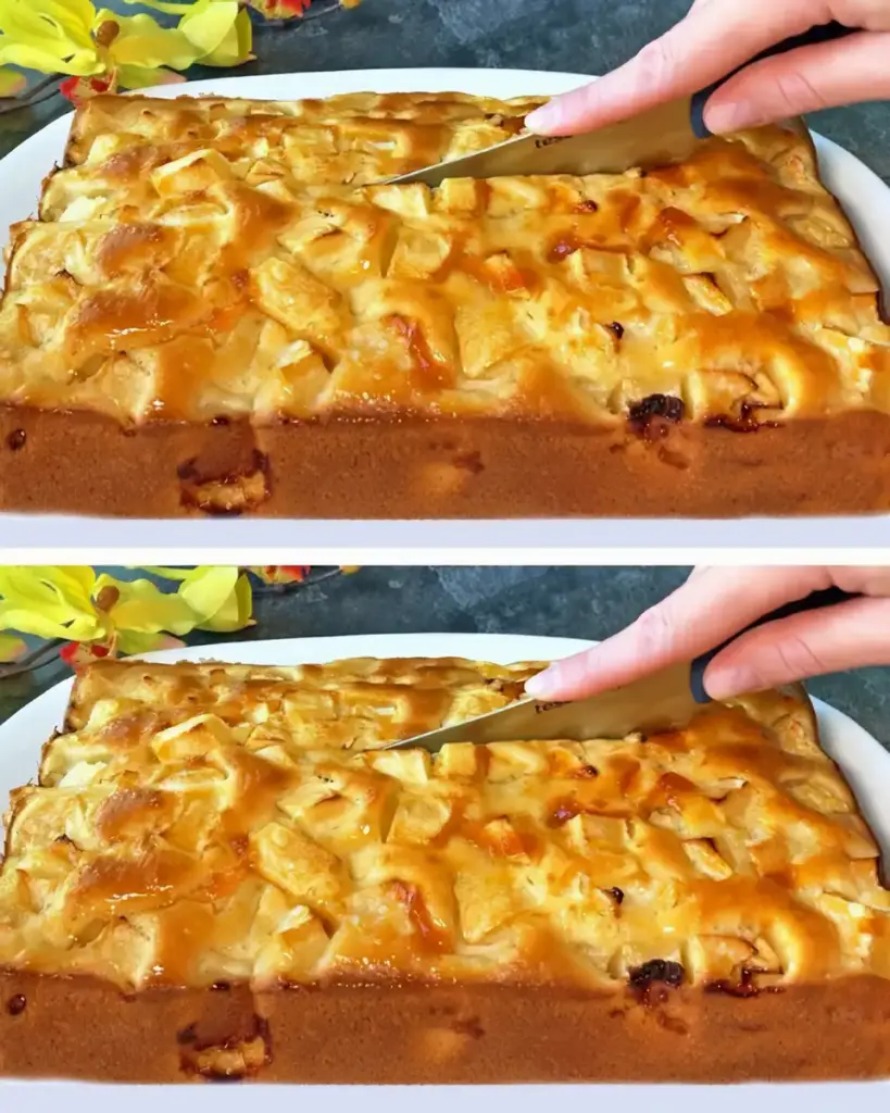 Apfelkuchen mit vielen Äpfeln, lecker!