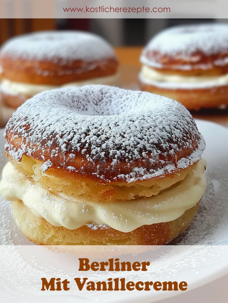 Berliner Mit Vanillecreme 1 Berliner Mit Vanillecreme