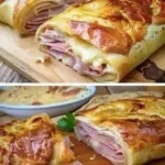 Blätterteigstrudel mit Schinken, sehr lecker und wird gerne wiederholt