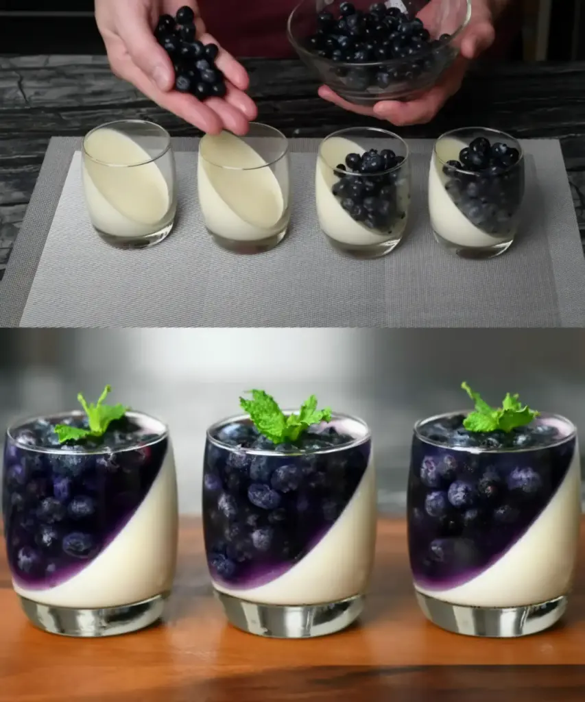 Blaubeer-Panna Cotta Cremige und fruchtige Süße