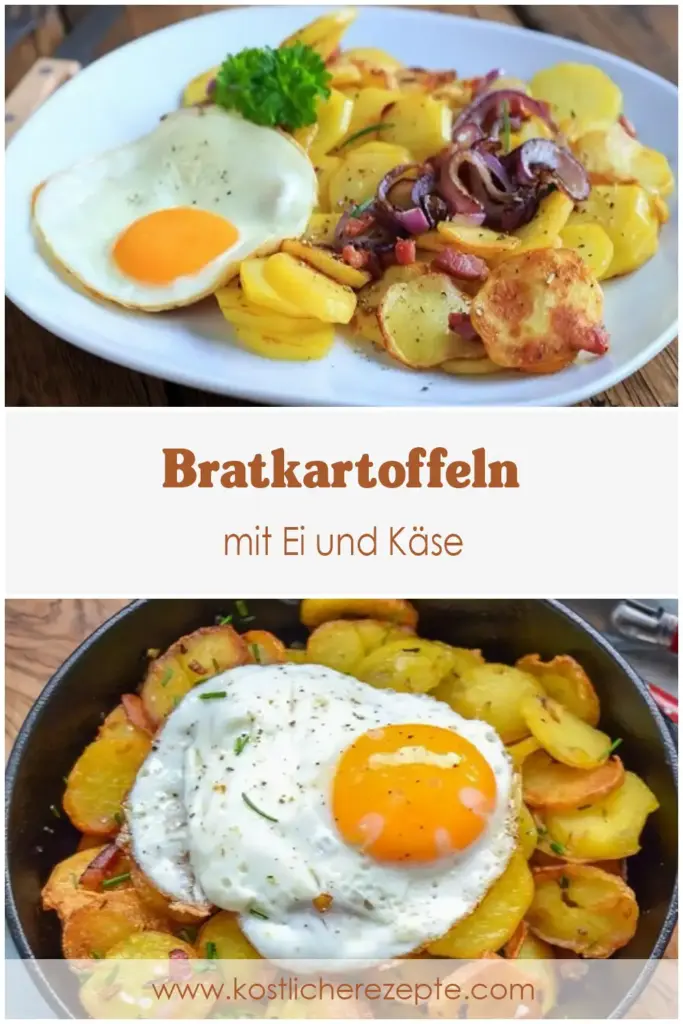 Bratkartoffeln mit Ei und Kaese