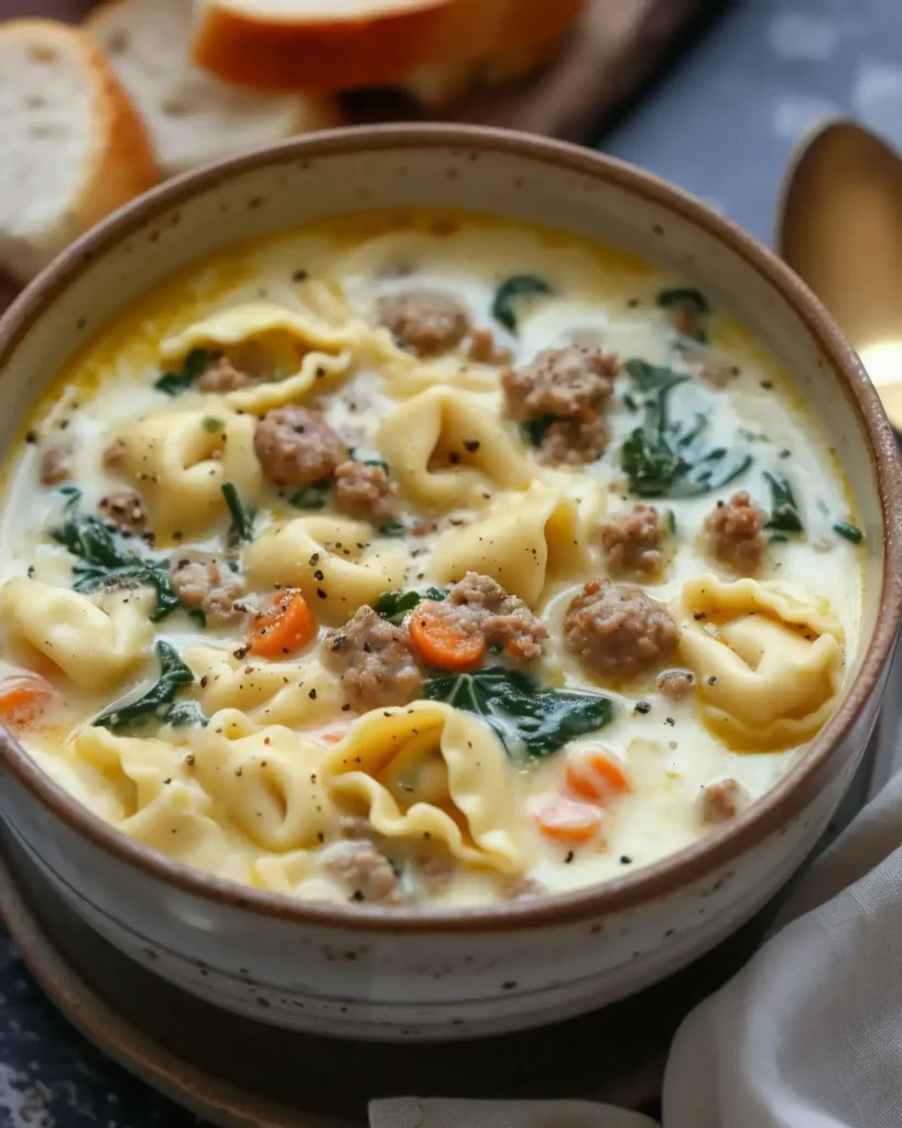 Cremige Wurst-Tortellini-Suppe aus dem Slow Cooker: Ein Genuss für kalte Tage