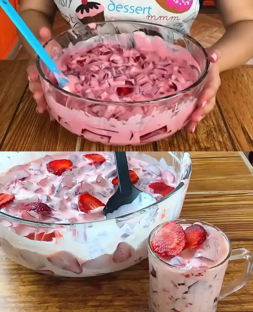 Erdbeer Dessert mit Joghurt in 2 Minuten fertig!!