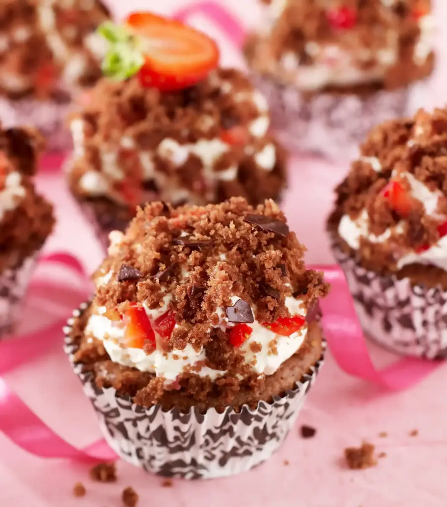 Erdbeer-Maulwurfmuffins
