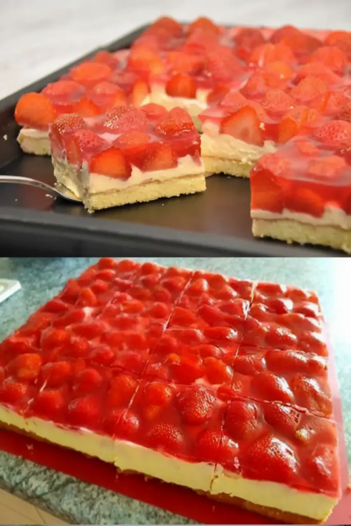 Erdbeerkuchen mit Schmand – Vanillecreme
