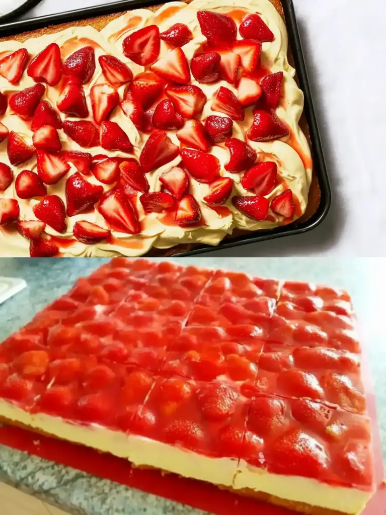 Erdbeerkuchen mit Vanillecreme ich kann gar nicht mehr aufhören mit naschen!
