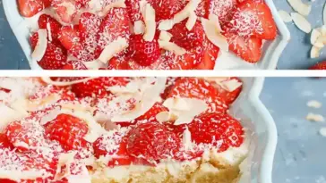FRUeHLING IN ROT WEISS ERDBEER RHABARBER TIRAMISU MIT KOKOS W2xEX 2.5x Q99