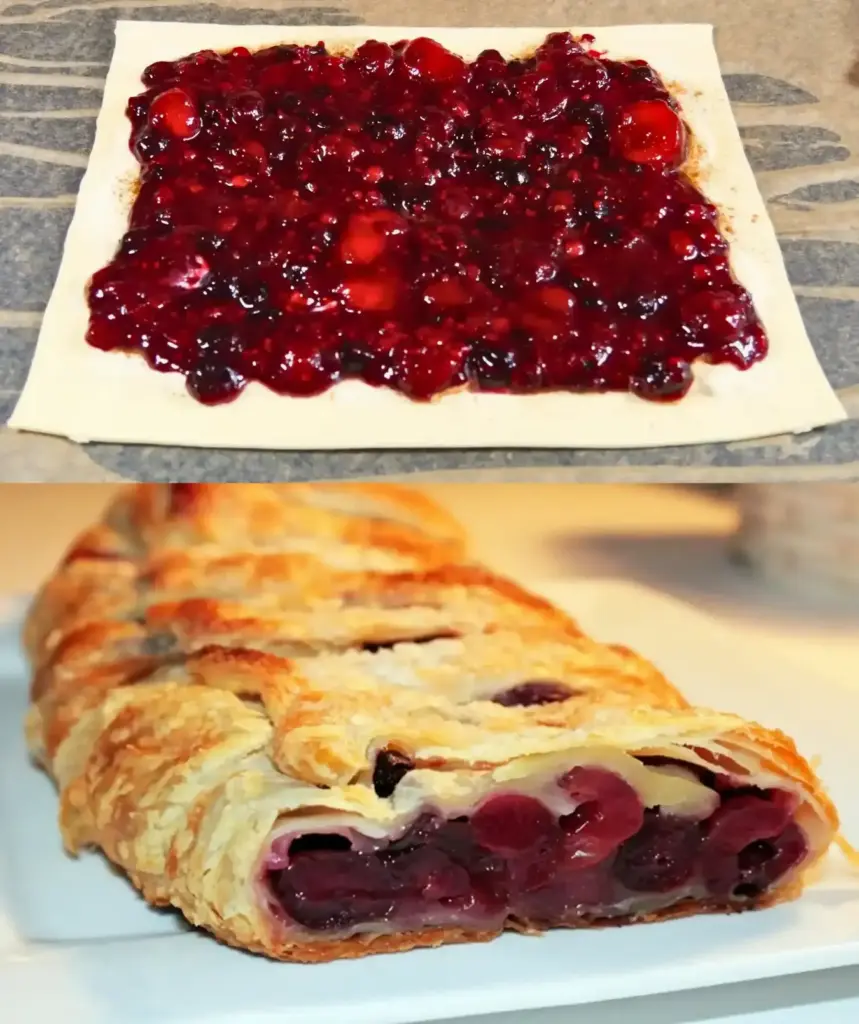 Fantastischer Strudel mit kirschfullung
