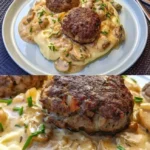 Frikadellen mit Kartoffelbrei und einer Zwiebelrahmsosse 1