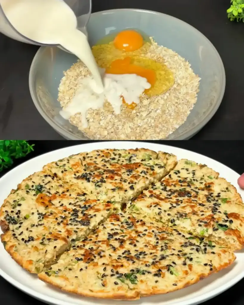 Gesunde Haferflocken-Käse-Pfannkuchen