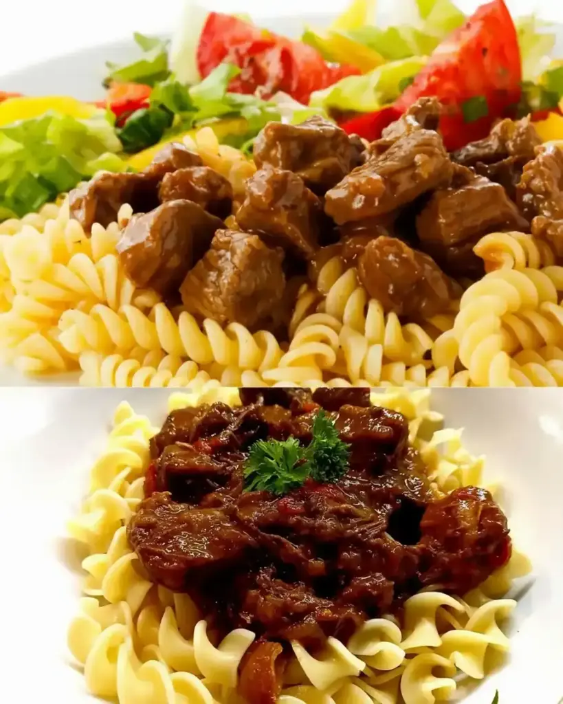 Gulasch mit Nudeln